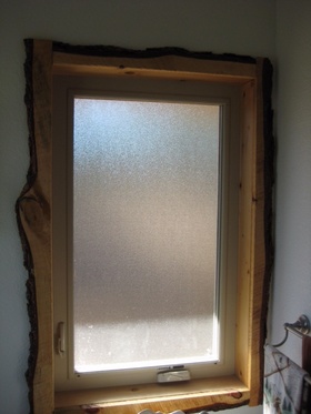 window showcasing 'bark-on- trim